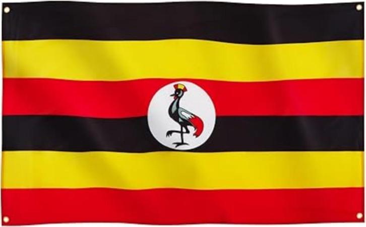 Vlag van Uganda | 91 x 152 cm | Nieuw, Diversen, Vlaggen en Wimpels, Nieuw, Verzenden
