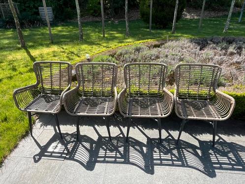 4x Tuinstoel Bibi naturel (Intratuin), Tuin en Terras, Tuinstoelen, Zo goed als nieuw, Ophalen