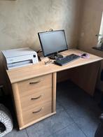 Bureau 3 tiroirs très bon état et costaud, Ophalen, Zo goed als nieuw, Bureau