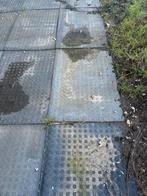 Gebruikte kunstof  rijplaten koppelbaar door tand en groef, Jardin & Terrasse, Pavé & Dalles, Enlèvement, Utilisé