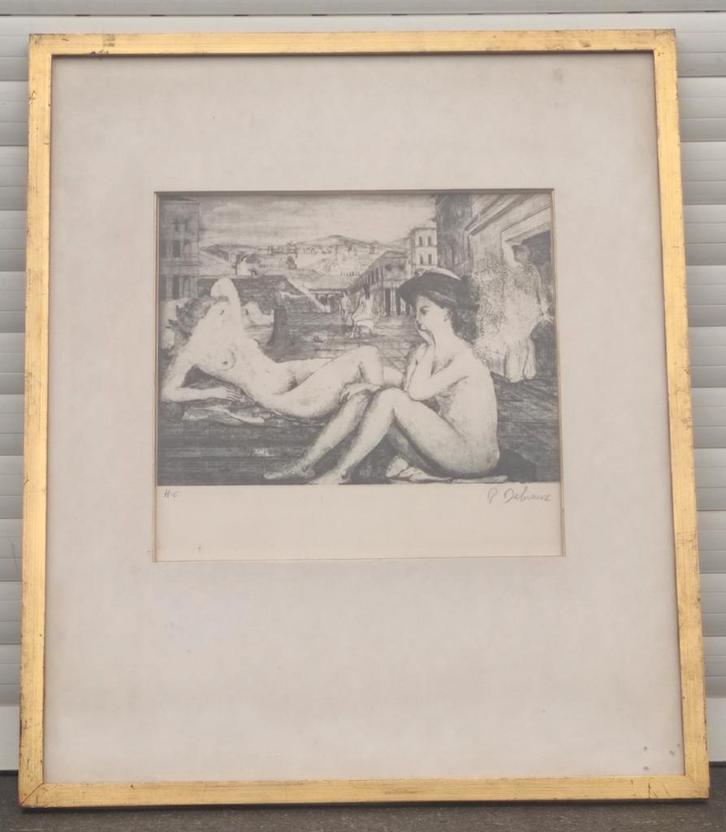 2 lithographie hors commerce signe paul delvaux, Antiek en Kunst, Kunst | Litho's en Zeefdrukken, Ophalen of Verzenden