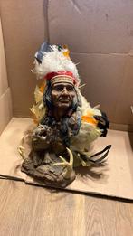 Indianen beeld 30 cm, Verzamelen, Beelden en Beeldjes, Ophalen, Gebruikt, Mens