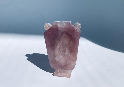 Eeuwenoude fles gesneden uit een blok amethist - China, Antiek en Kunst, Antiek | Glaswerk en Kristal, Ophalen of Verzenden