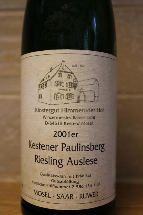 Kestener Paulinsberg 2001 Auslese Mosel-Saar-Ruwze, Collections, Vins, Comme neuf, Vin blanc, Autres régions, Pleine, Enlèvement
