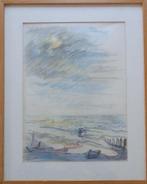 HARRY HAESCH / MARIES SUR PLAGE / ORIGINEEL / 46x37cm KADER, Ophalen of Verzenden