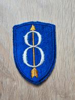 US WW2 8th Infantry division patch whiteback, Ophalen of Verzenden