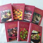 Set van 7 kookboeken, elk 240 pagina's, Gezond koken, Europa, Zo goed als nieuw, Ophalen
