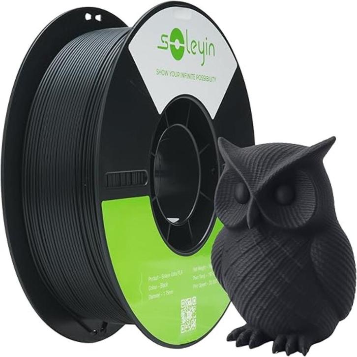Ultra PLA filament | 1,75 mm | zwart | 1kg | Nieuw, Computers en Software, 3D-printerbenodigheden, Nieuw, Verzenden