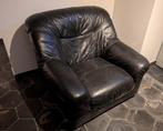 fauteuil Ikea noir en cuir A DONNER, Maison & Meubles, Fauteuils, 75 à 100 cm, Enlèvement, Utilisé, Cuir