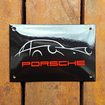 Emaille Schild PORSCHE 911 Dealer Reclamebord Vintage Plaque beschikbaar voor biedingen