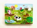puzzle "animaux de la ferme" 1ier age, Ophalen of Verzenden, Gebruikt, 6 maanden tot 2 jaar, Van hout