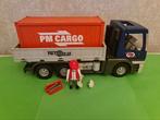 Playmobil : vrachtwagen met container / cargo, Kinderen en Baby's, Speelgoed | Playmobil, Ophalen of Verzenden, Zo goed als nieuw