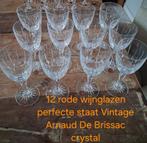 12 rode wijnglazen crystal Arnaud De Brissac, Ophalen