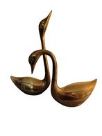 Set van zeer grote (39,5 en 26 cm) vintage zwanen Messing, Ophalen of Verzenden