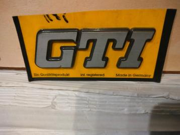 VW GTI Car Back Relief Emblem Classic Old Car Accessorie NOS beschikbaar voor biedingen