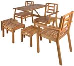 Houten bank - chitchat meubel - 5 delige tuinset balkonset, Ophalen, Nieuw, Hout