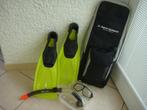 Kit de natation: Masque, tuba, palmes P.37 - 38, Enlèvement ou Envoi, Utilisé, Palmes de natation ou de plongée