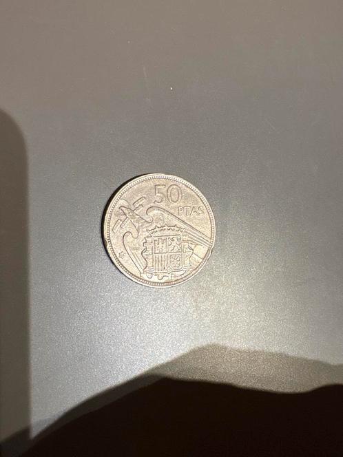 Pesetas Franco (1957 design), 1956 geslagen, munt, geld, Postzegels en Munten, Munten en Bankbiljetten | Verzamelingen, Verzenden