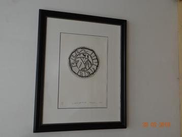magnifique gravure d'Alechinsky, Enlèvement