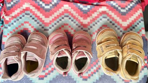 3 paar Kinderschoenen pink, roze en geel, Kinderen en Baby's, Babykleding | Schoentjes en Sokjes, Gebruikt, Jongetje of Meisje