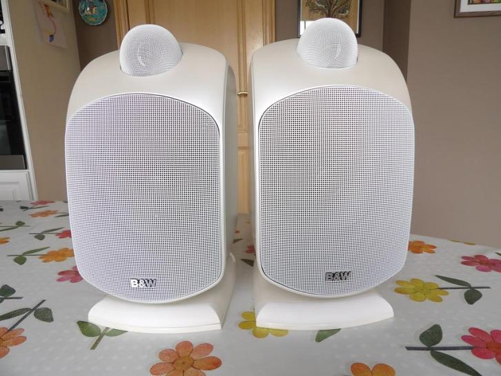 Twee Stereo Luidsprekers B&W LM1, Audio, Tv en Foto, Luidsprekerboxen, Zo goed als nieuw, Front, Rear of Stereo speakers, 60 tot 120 watt