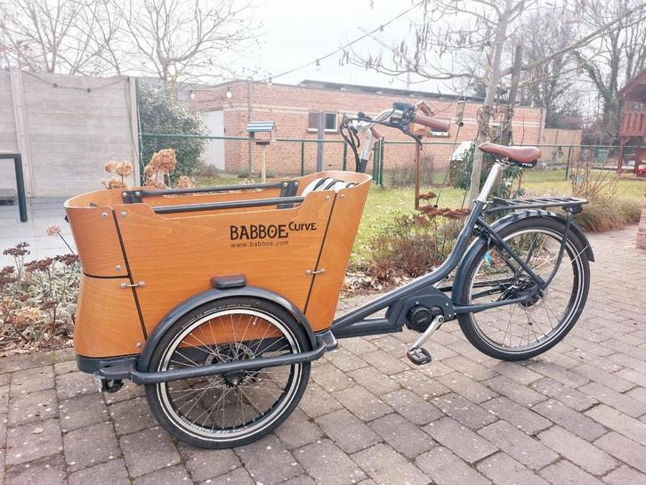 Babboe E-Curve Bakfiets, Fietsen en Brommers, Fietsen | Bakfietsen, Gebruikt, Overige merken, 4 kinderen of meer, Elektrisch, Huif