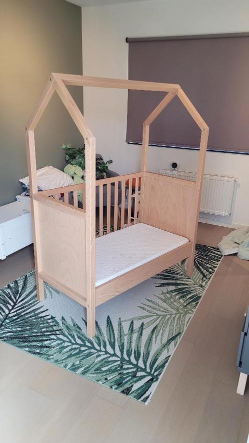 Bopita baby en peuter bed 60x120 My First House Naturel, Enfants & Bébés, Chambre d'enfant | Lits, Comme neuf, Moins de 140 cm