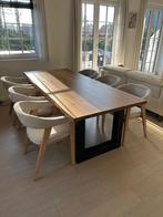 Eettafel met boomstam tafelblad, Huis en Inrichting, Ophalen, Zo goed als nieuw