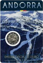 Andorra 2 €uro herdenkingsmunt 2019 "Alpijns Skieën", Ophalen of Verzenden, Overige landen, 2 euro, Losse munt