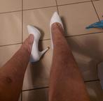 Witte stiletto's, Kleding | Dames, Verzenden, Nieuw, Wit