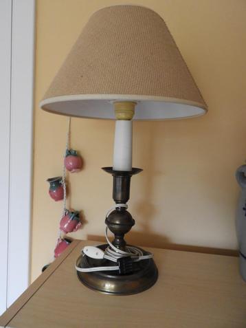 Klassieke koperen staande lamp, Huis en Inrichting, Lampen | Tafellampen, Ophalen, Gebruikt, Klassiek, Metaal