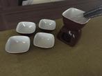 10 delige chocolade fondueset, Enlèvement ou Envoi, Comme neuf, Bougie chauffe-plat, Service à fondue