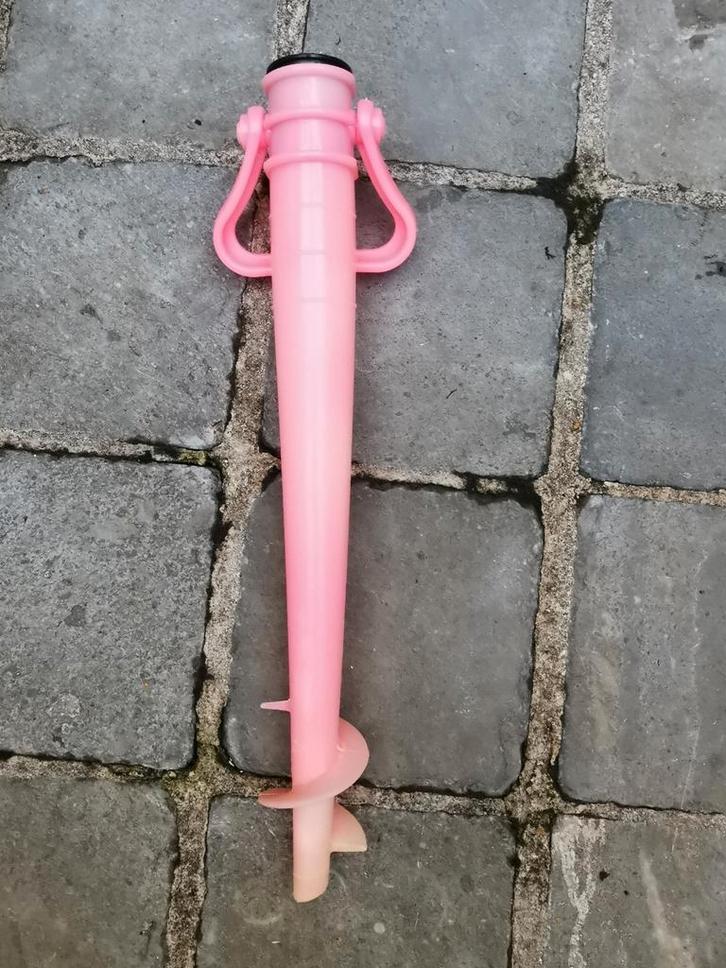 Parasolharing - roze - kunststof - D max 35 mm x H 39 cm., Tuin en Terras, Parasols, Zo goed als nieuw, Overige typen, Verstelbaar