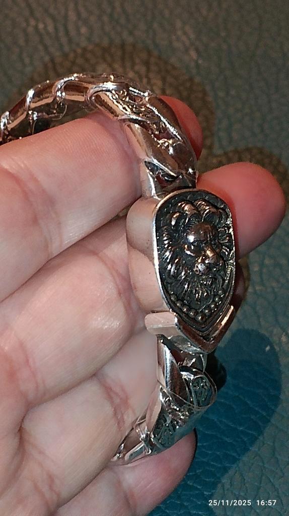 Sterling zilveren armband voor heren, Handtassen en Accessoires, Armbanden, Nieuw, Zilver, Zilver, Ophalen of Verzenden