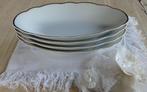 Nog 2 ovale wit porseleinen schaaltjes met gouden randjes, Maison & Meubles, -, Utilisé, Balance ou Balances, Autres styles