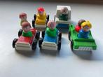 Vijf autootjes Fisher-Price en zeven poppetjes vintage, Ophalen of Verzenden, Gebruikt, Auto of Voertuig