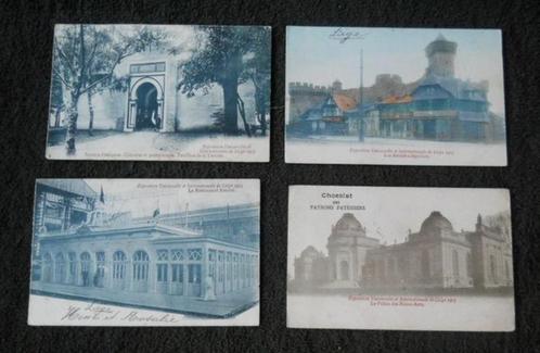 4 cartes postales de l' Exposition Universelle Liège 1905, Verzamelen, Postkaarten | België, Luik, Voor 1920, Ophalen of Verzenden