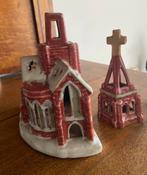 Jolie petite église en faïence émaillée - photophore, Divers, Enlèvement ou Envoi, Comme neuf