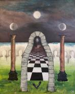 symbolisch schilderij "De Stap", Ophalen