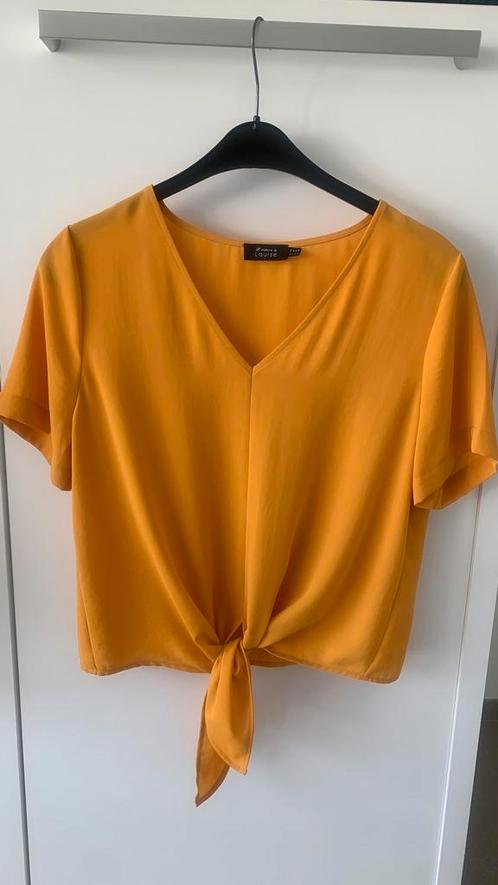 blouse LOUISE met strikpanden - maat 42 - prima staat, Kleding | Dames, Blouses en Tunieken, Maat 42/44 (L), Geel, Ophalen of Verzenden