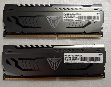 16gb DDR4 4400mhz CL19 (Patriot Viper Steel) : 2x 8gb kit beschikbaar voor biedingen