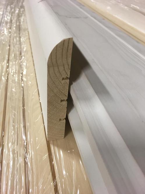 Grenen plinten wit voorgeschilderd 18x110mm, Doe-het-zelf en Bouw, Plinten en Afwerking, Nieuw, Plinten, 200 tot 250 cm, Ophalen