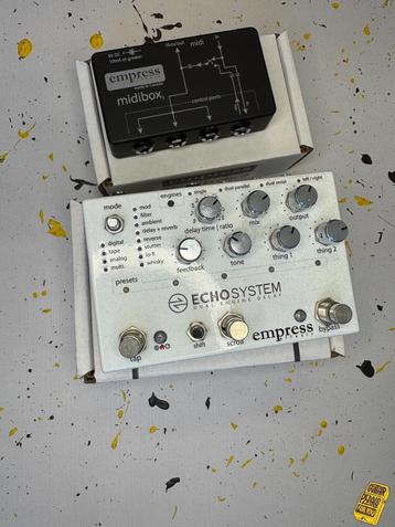 Système Empress Echo Delay à double moteur + boîtier Empress, Enlèvement ou Envoi, Comme neuf, Delay ou Écho