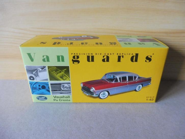1:43 Vanguards Vauxhall PA Cresta 1957-1962 maroon & silver, Hobby en Vrije tijd, Modelauto's | 1:43, Zo goed als nieuw, Auto