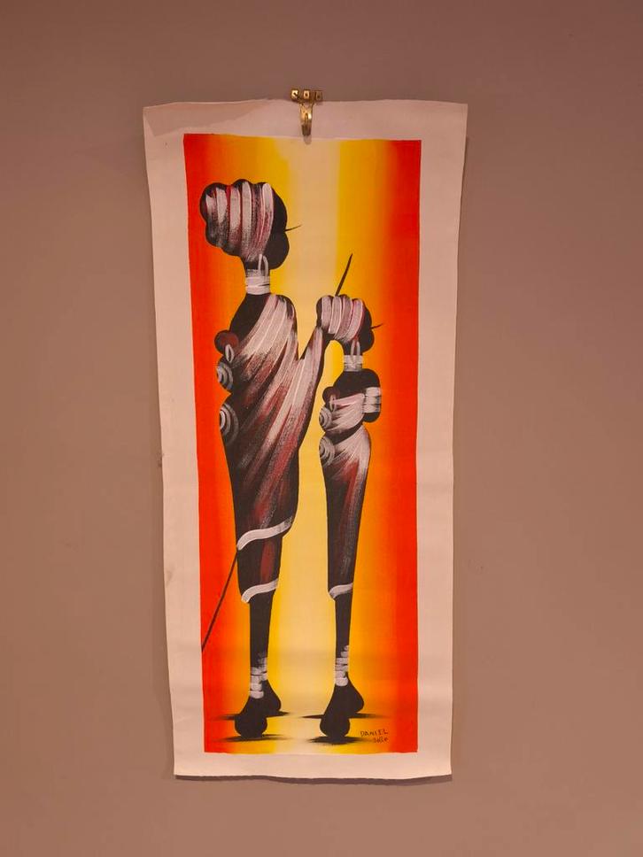 Toile textile africaine déco bohème murale, Antiquités & Art, Art | Peinture | Abstraite