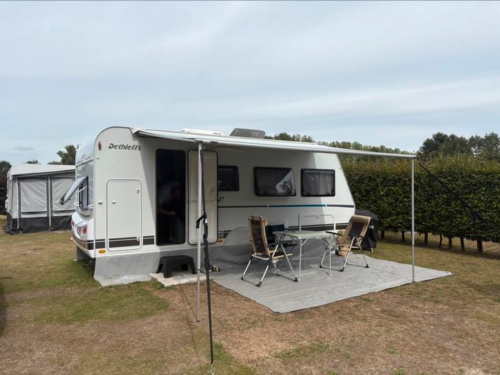 Dethleffs cjoy 480qlk, Caravans en Kamperen, Caravans, Particulier, Dethleffs, Airco, Ophalen
