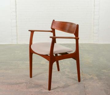 Vintage design Teak Erik Buch bureaustoel, side chair, 1960s beschikbaar voor biedingen