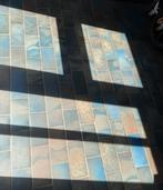 Vloertegels blauw, bruin, rood (gratis), Doe-het-zelf en Bouw, Tegels, Ophalen, Gebruikt, 10 m² of meer, Vloertegels
