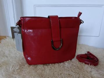 nieuw - Inès Delaure rode hand / schoudertas beschikbaar voor biedingen