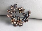 Broche bruine tinten, Handtassen en Accessoires, Antieke sieraden, Ophalen of Verzenden, Broche, Brons